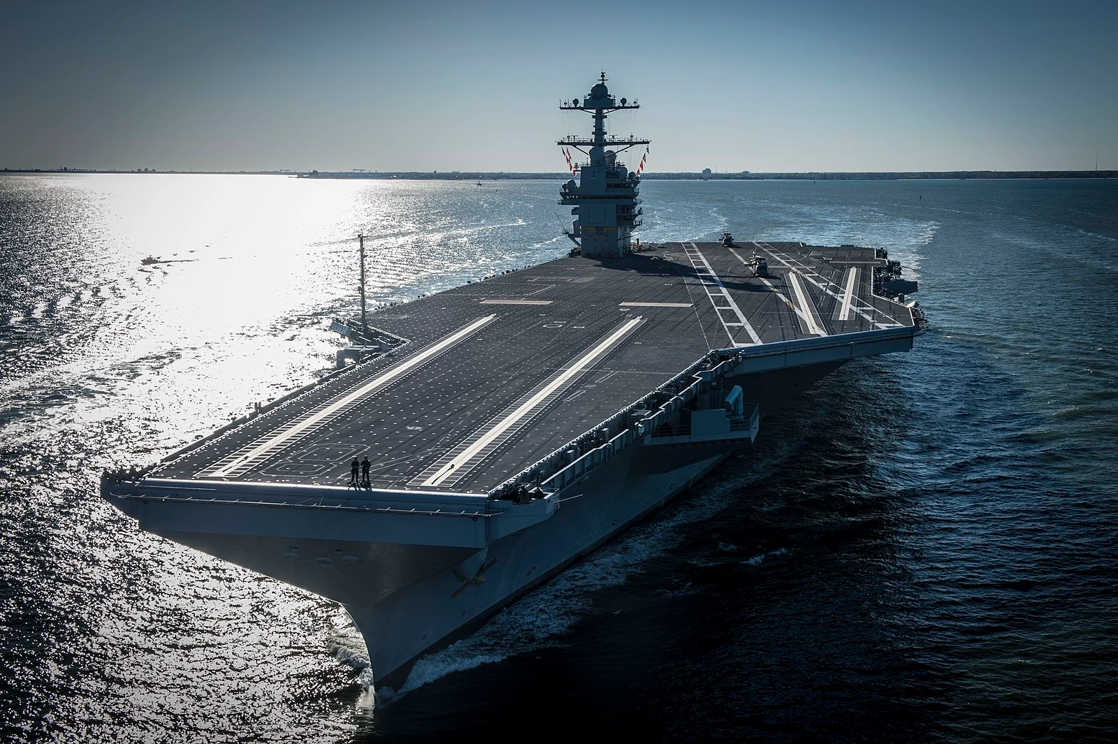 Bow view of USS Gerald Ford